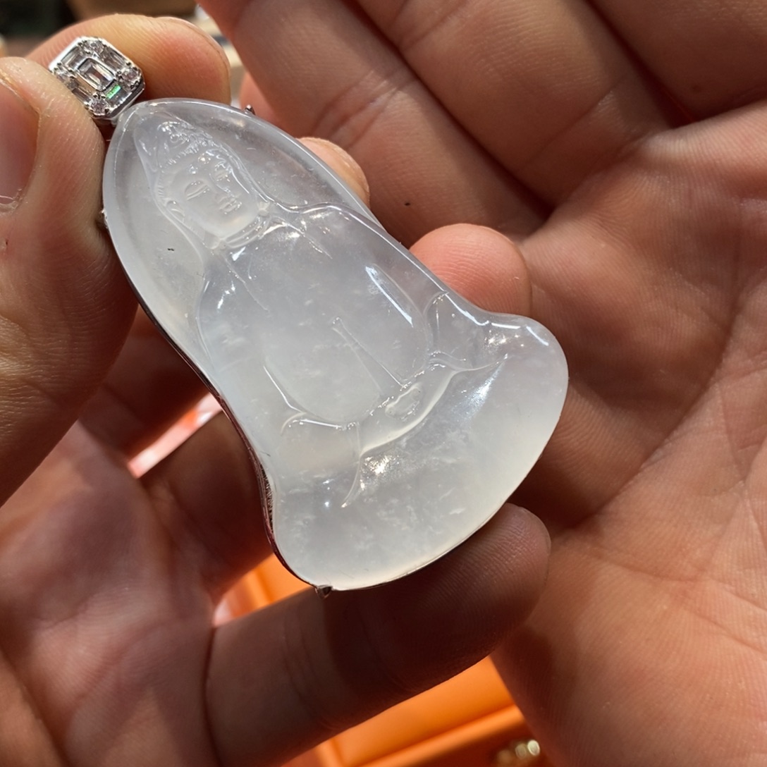 石英质玉颈饰银S925镶嵌