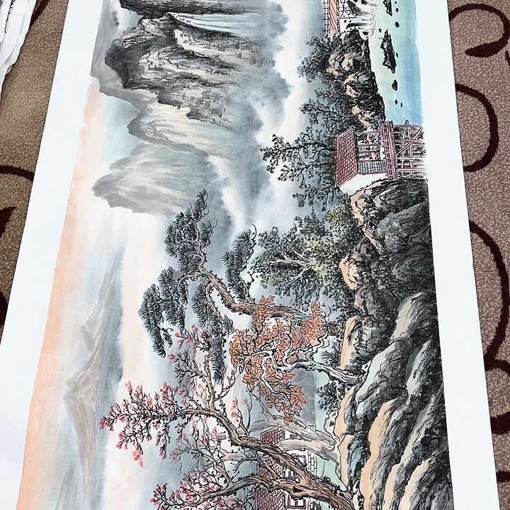 国画闲***！小六尺山水王宝军