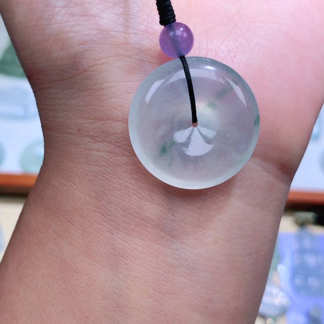 【闪购商品】翡翠颈饰未镶嵌平安扣