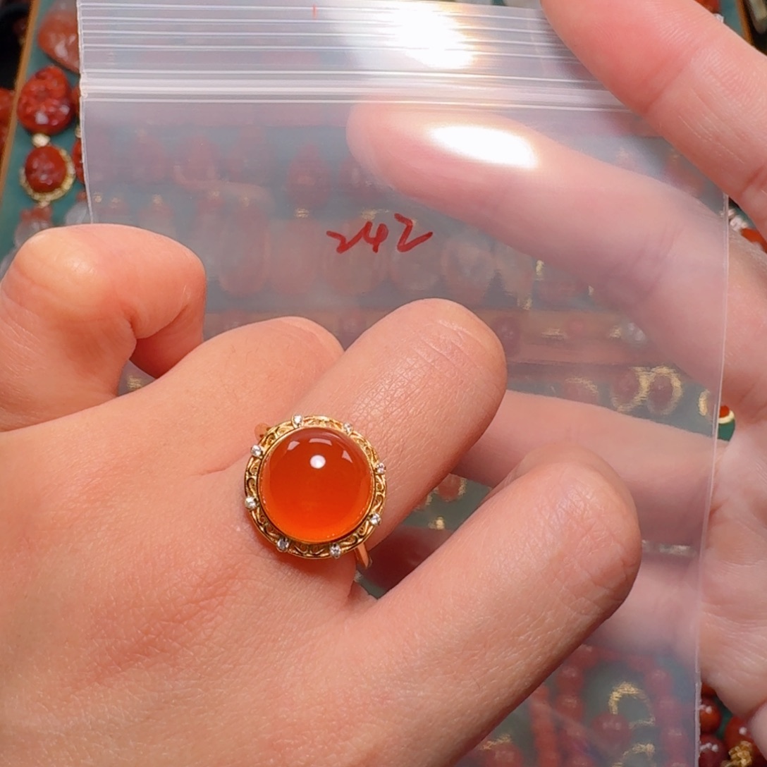 南红玛瑙南红银S925镶嵌