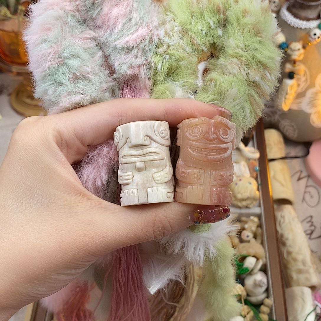 鹿骨把件十**?M7马骨结界兽一对➕绳子两根
