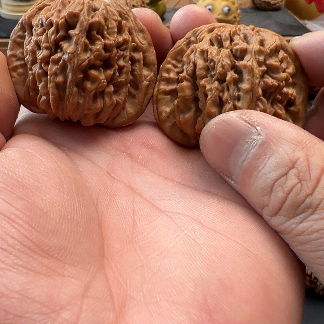 桃核把件文玩核桃，蓟县四座楼