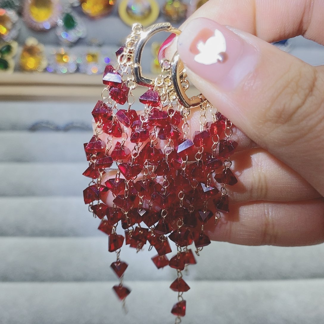 【闪购商品】托帕石耳饰银S925镶嵌