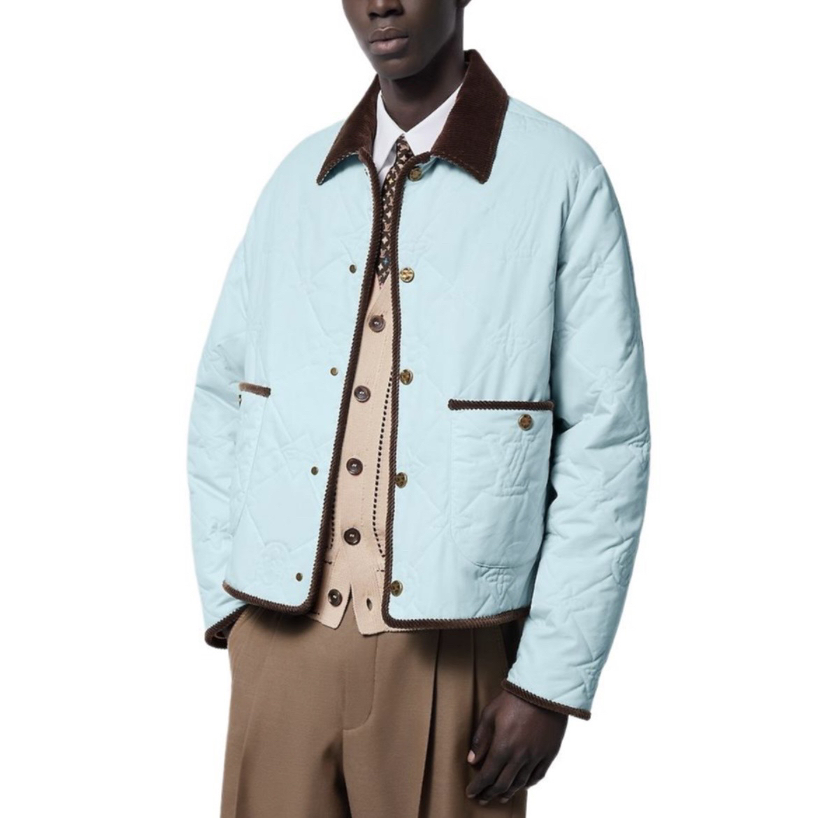 未使用 LouisVuitton/路易威登 2508/x Tyler 拼接翻领外套/56码