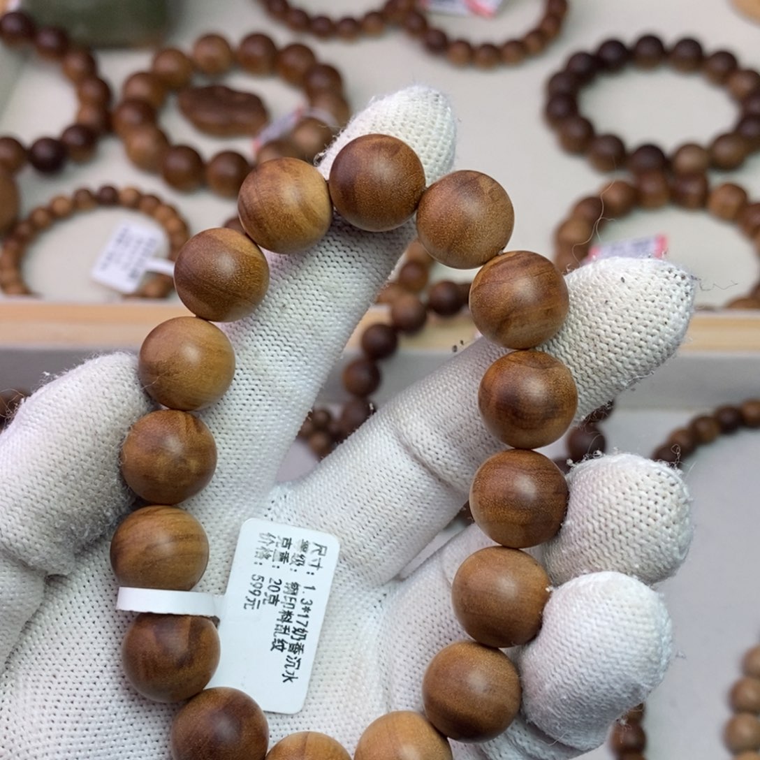 檀香木手串/手链骆*印度迈索尔老山檀1.3乱纹沉水