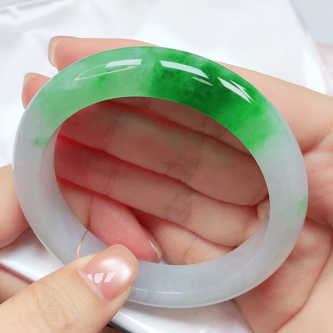 翡翠未镶嵌手镯抖音18