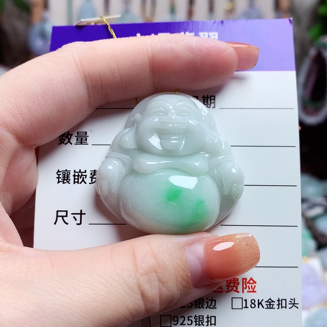 颈饰未镶嵌翡翠佛公02