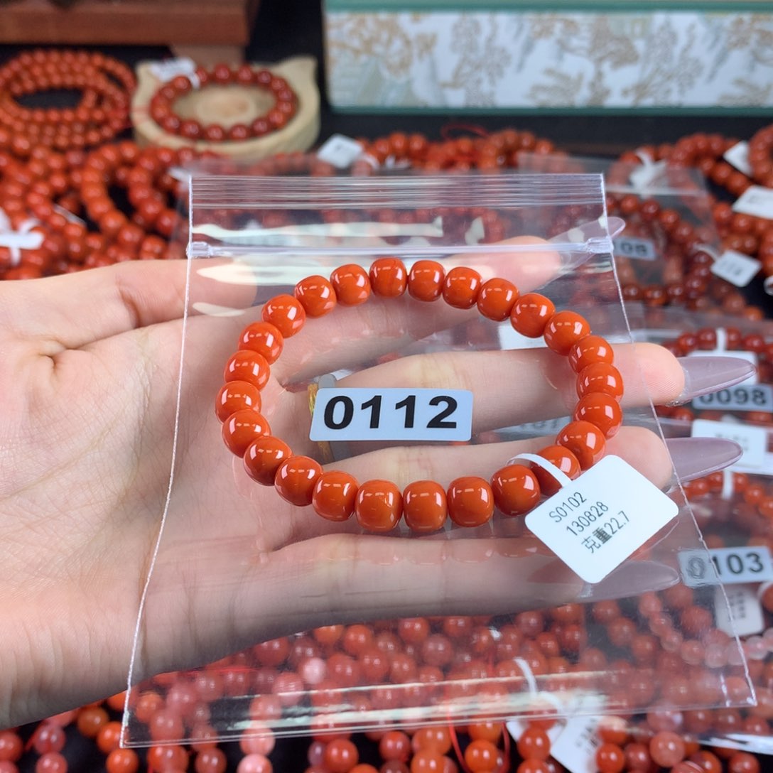 南红玛瑙手链未镶嵌0112