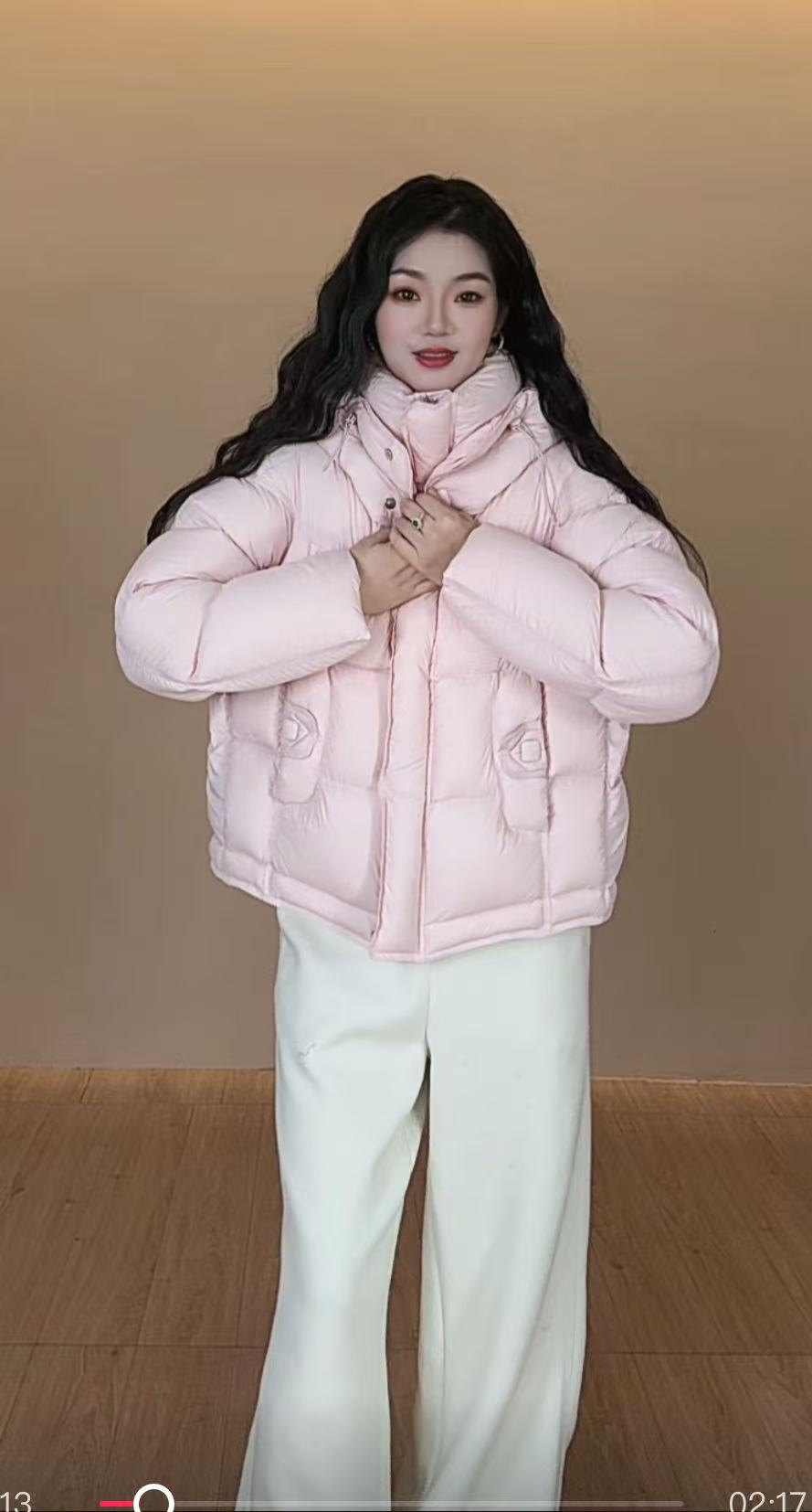 LXS NY002新款高端白鸭绒云朵泡芙连帽