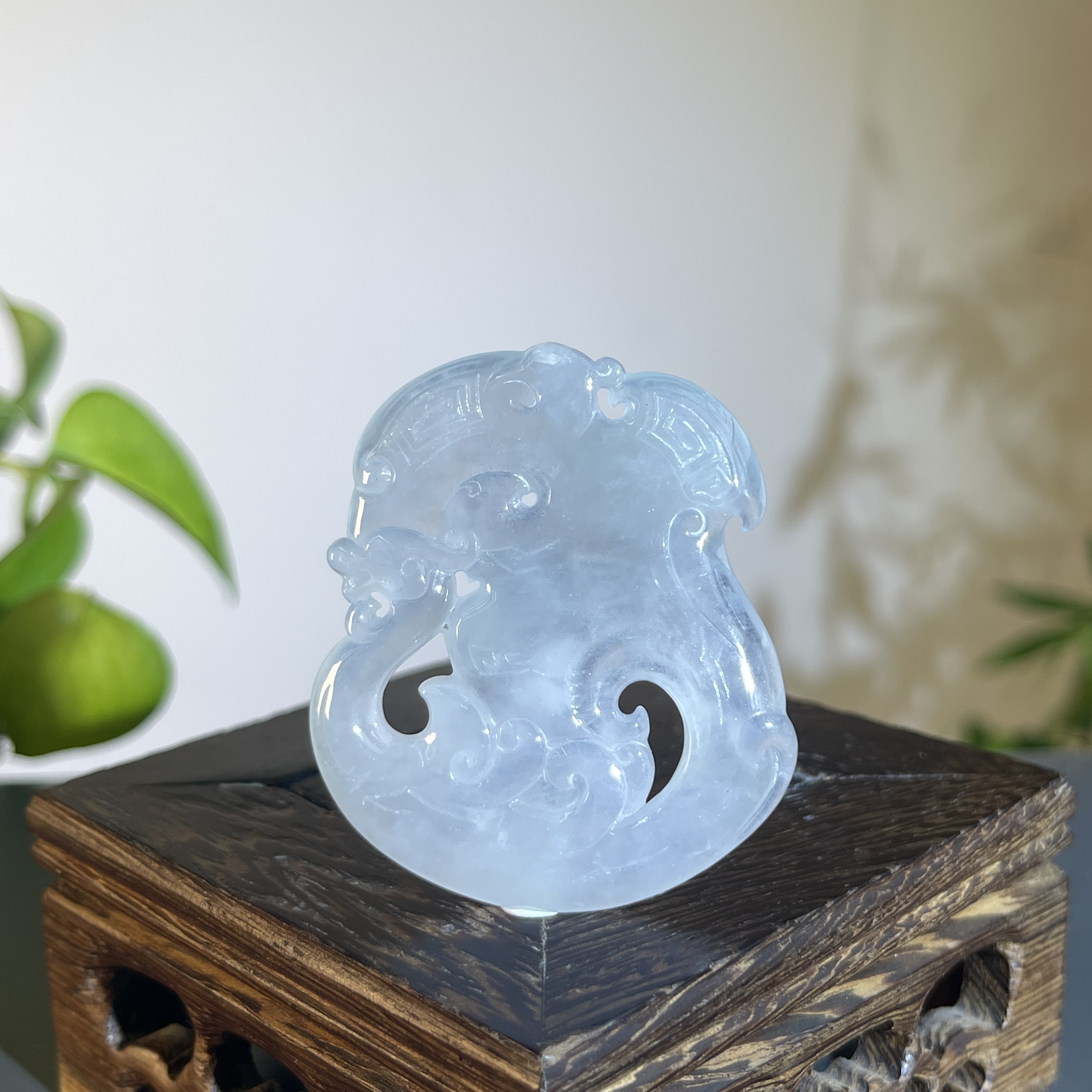 JCW03-140 天然缅甸A货翡翠 仿古龙牌