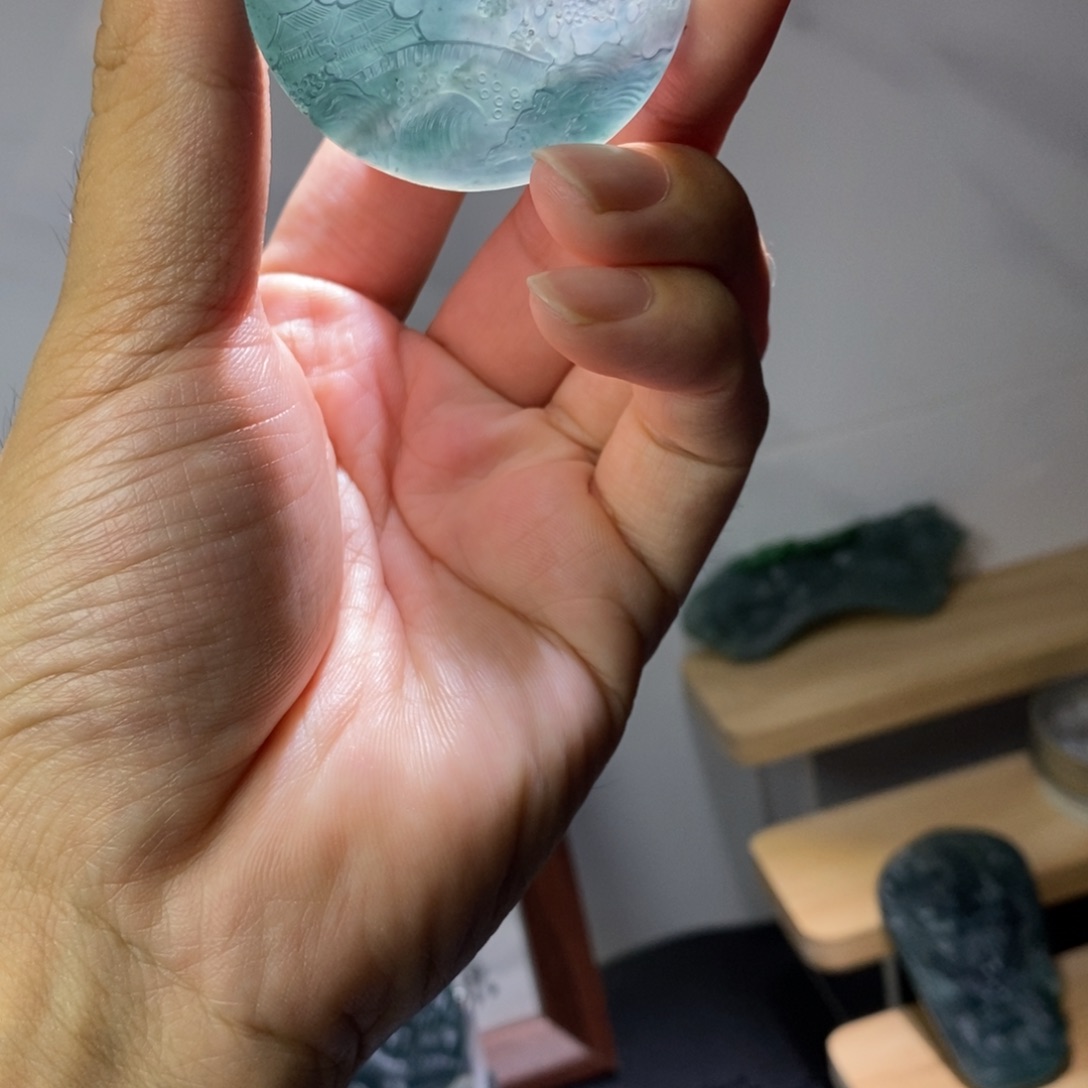 定制翡翠未镶嵌山水