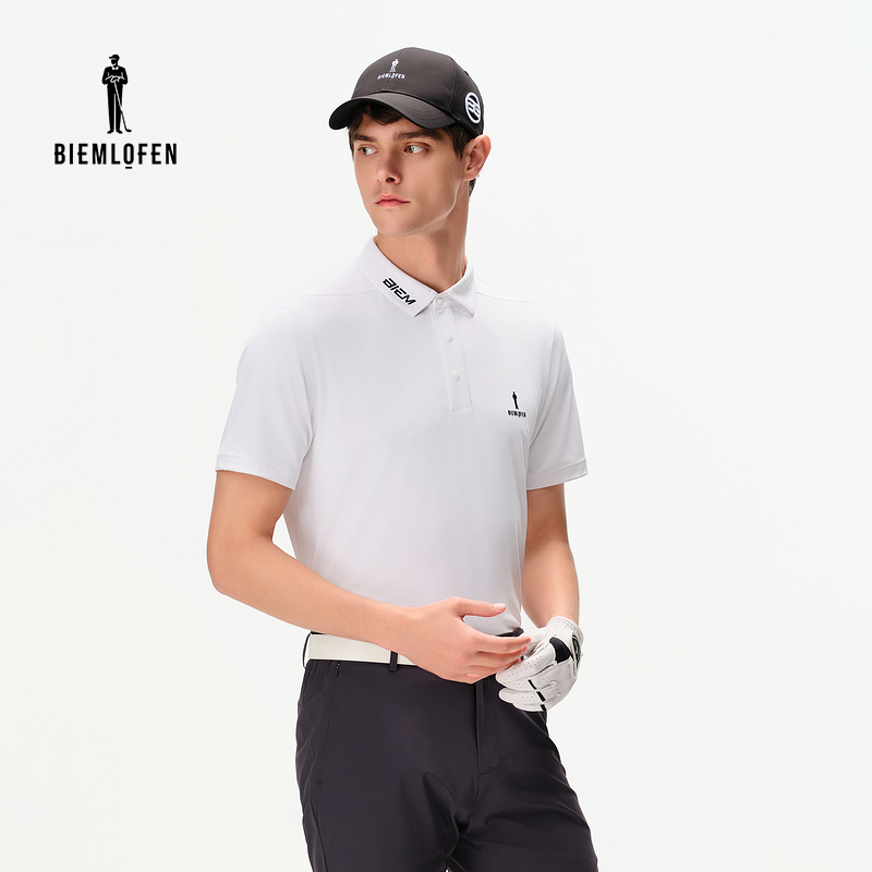【韩国进口面料】比音勒芬高尔夫2025夏新款男士休闲运动短袖POLO衫