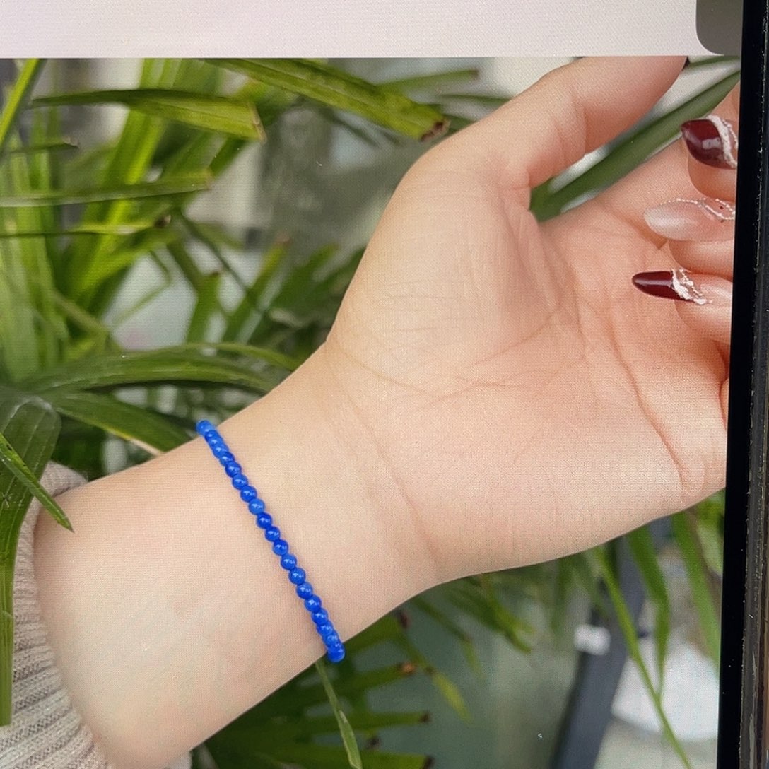 青金石手链3mm艳蓝未镶嵌