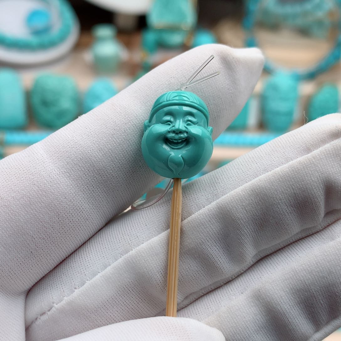 绿松石珠宝奇石未镶嵌2.6克