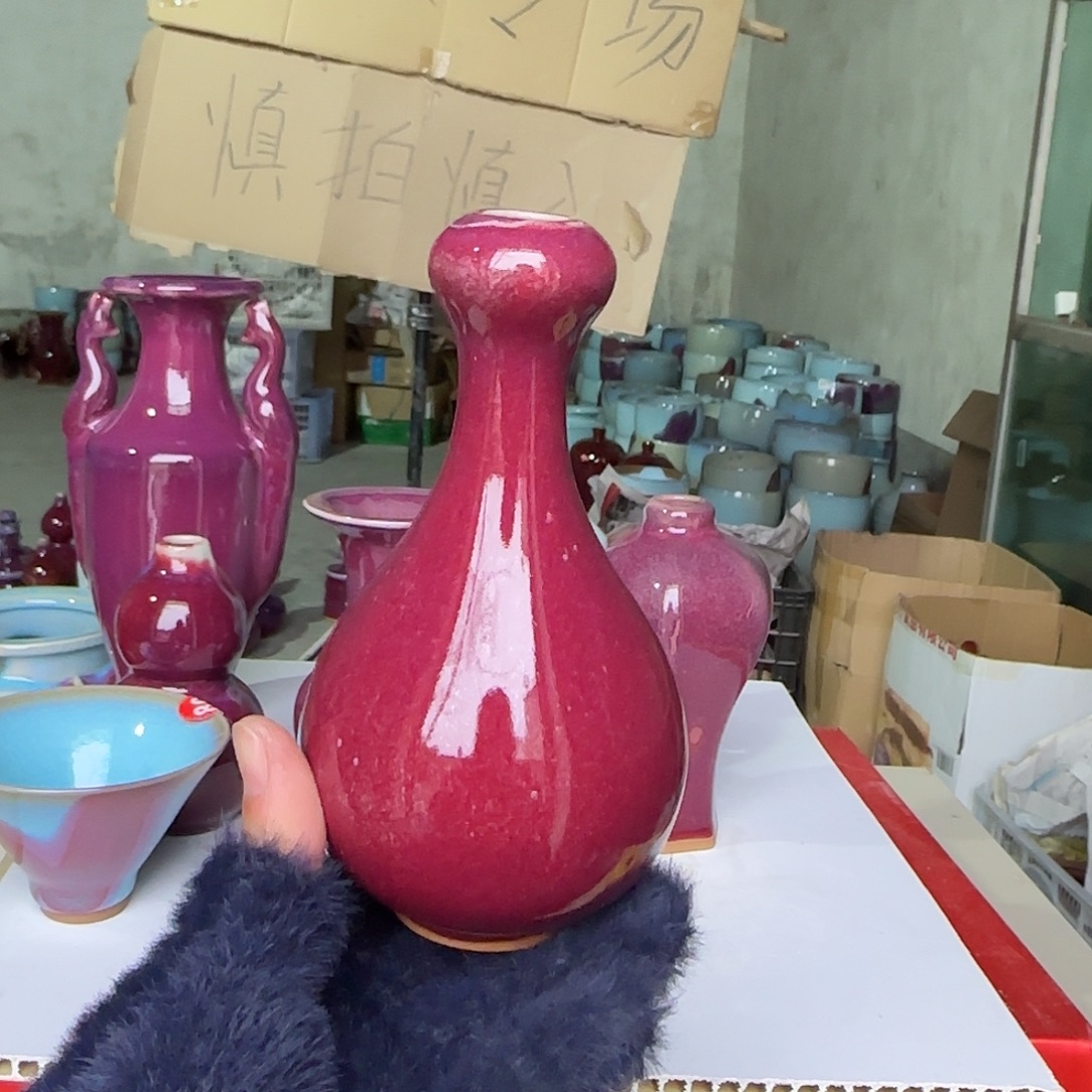 陶摆件郑家钧瓷摆件微瑕