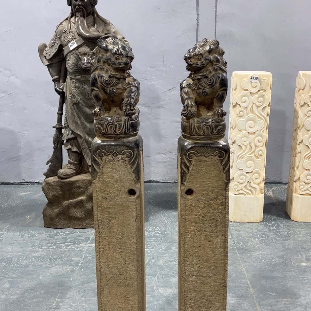 黑青石材质拴马桩