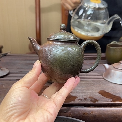戬谷龙窑坭兴陶柴烧茶壶