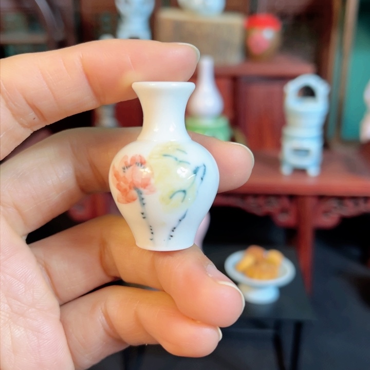摆件微陶老王迷你花瓶