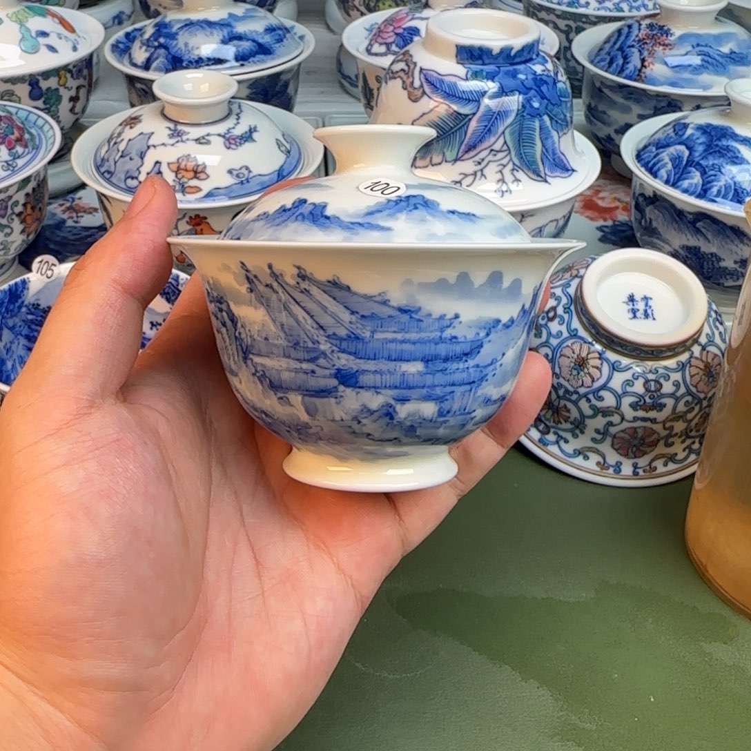 彦祖纯手工手绘茶具100