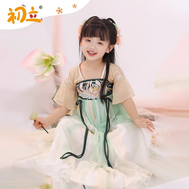 【山雾青莲】春夏装汉尚华莲汉服童装国风儿童汉服连衣裙女童汉服