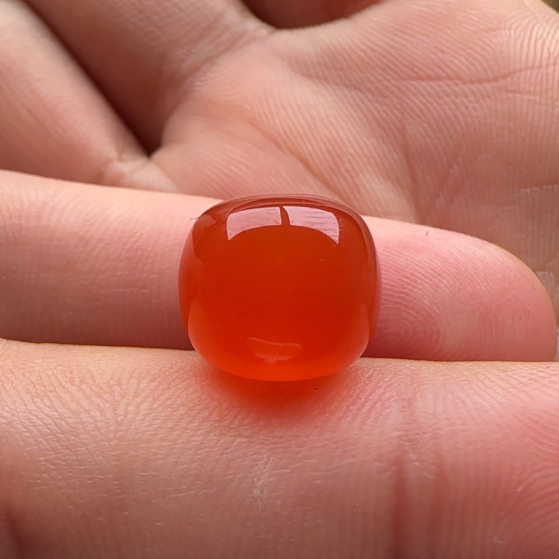 南红玛瑙老型11.6x10.4未镶嵌坠**城孔马牙