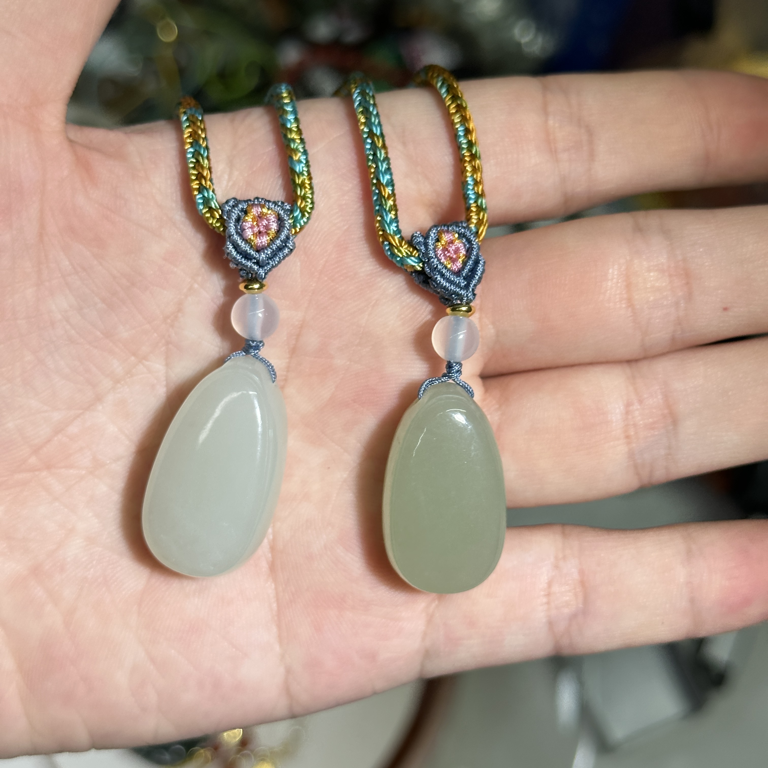 【O22】和田玉胖年糕吊坠多样性发其一