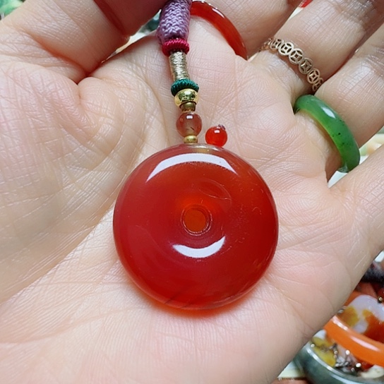 玛瑙/玉髓颈饰未镶嵌心**惜