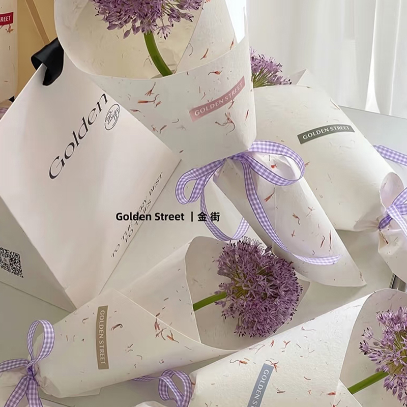 【微花宝】手撕花瓣东巴纸彩色花草纸手工diy花艺包装纸耐撕手