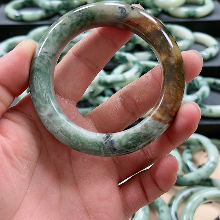 【闪购商品】透闪石-蛇纹石玉手镯未镶嵌