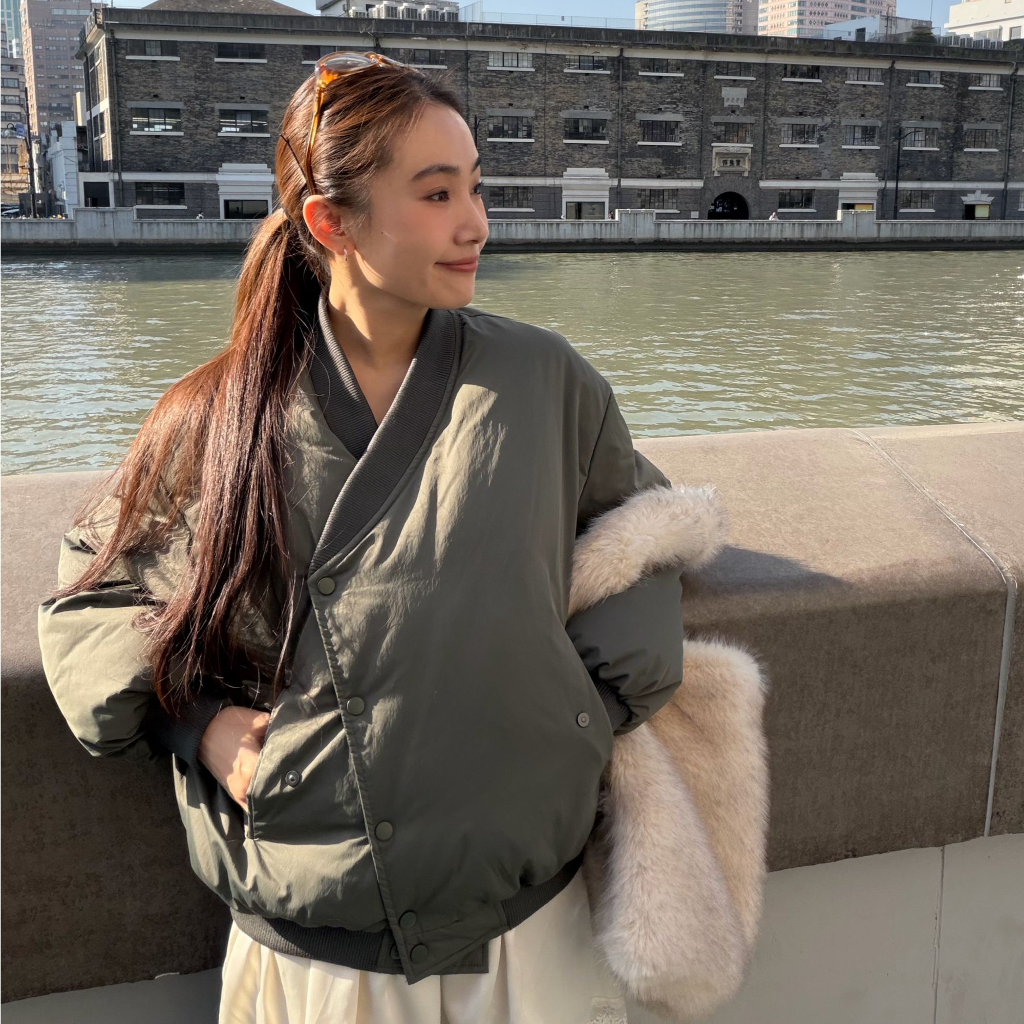 逸语IN choose u笑笑家2025冬季新国标90白鸭绒飞行员羽绒服89960