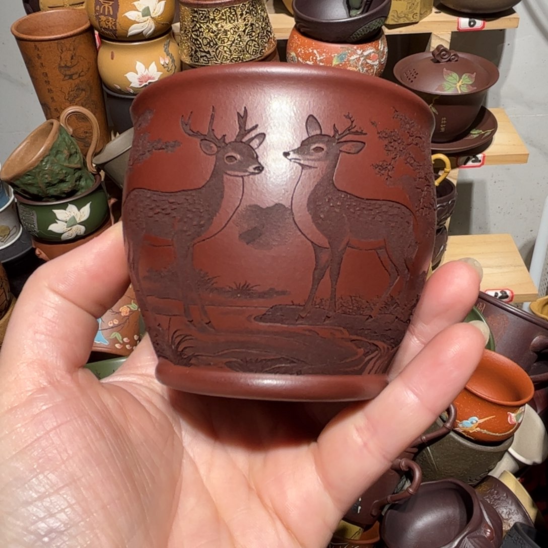 紫砂茶杯宜兴紫砂主人杯