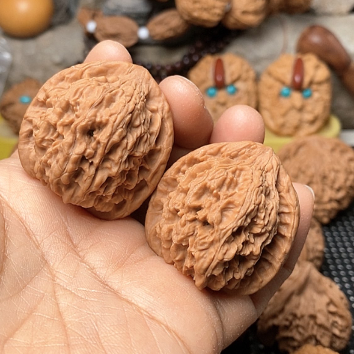 【闪购商品】文玩核桃把件孟*38全品红狮子