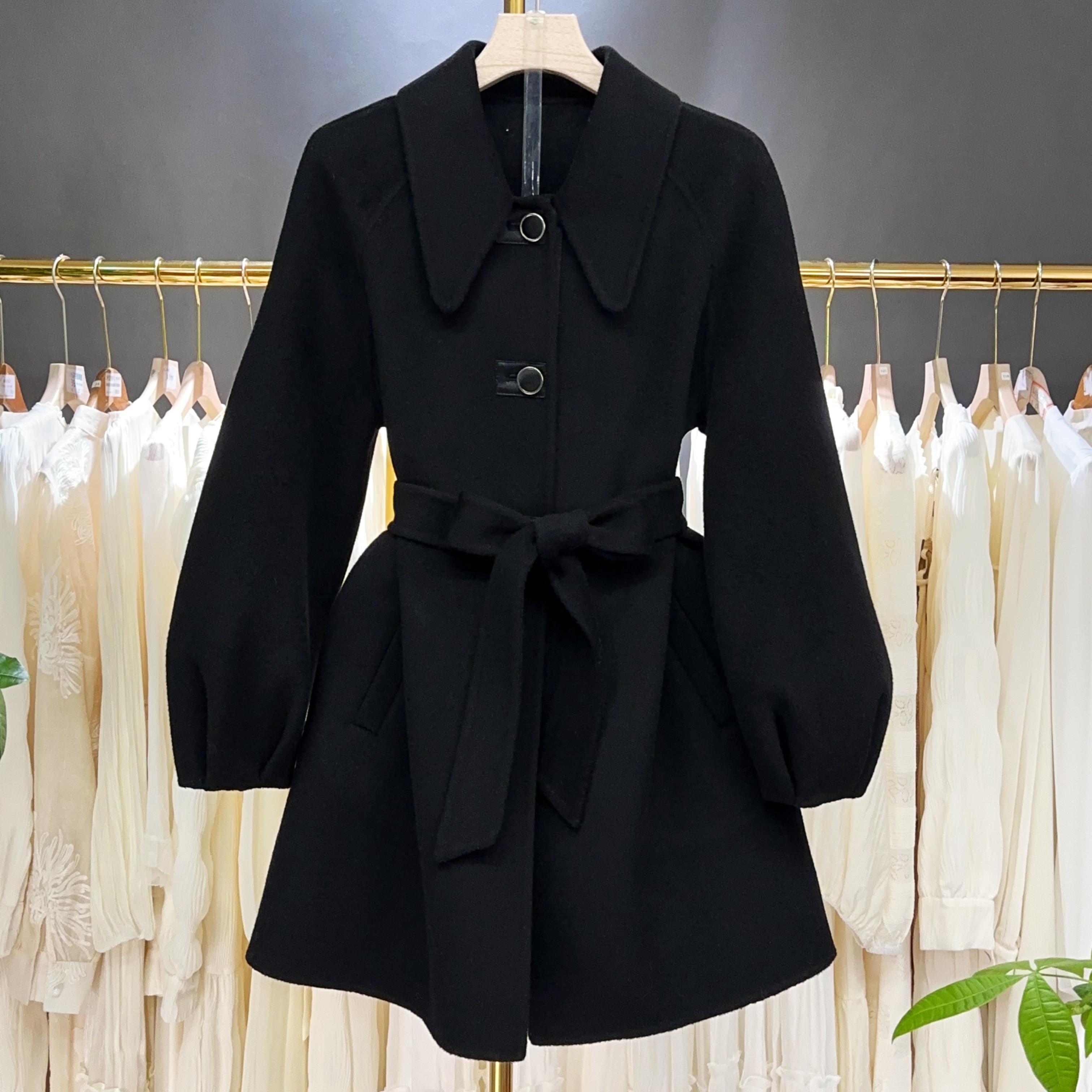 【A9315】毛呢大衣外套女2025秋冬新款时尚气质毛呢外套