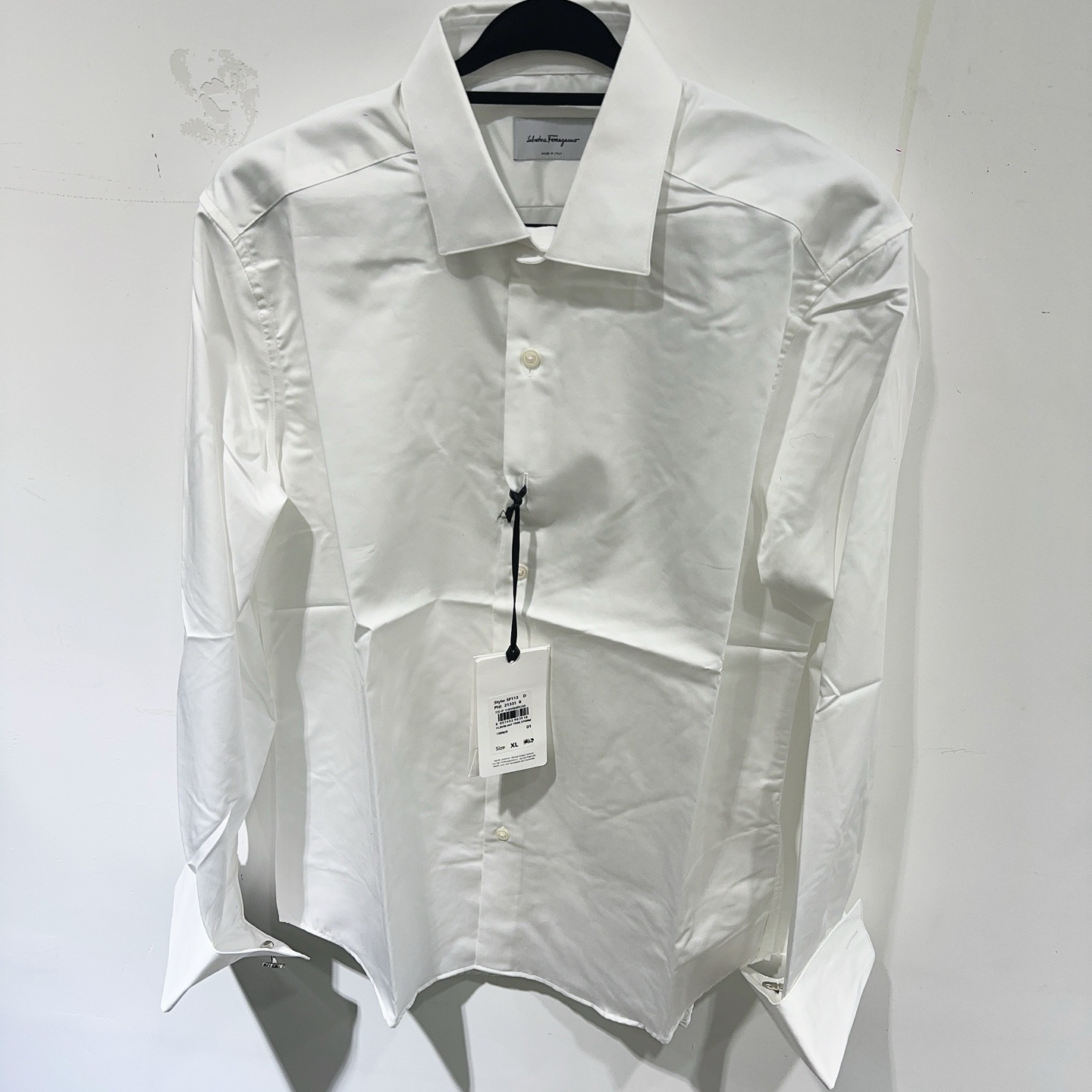 95新 FERRAGAMO/菲拉格慕 白色衬衫1721 4077