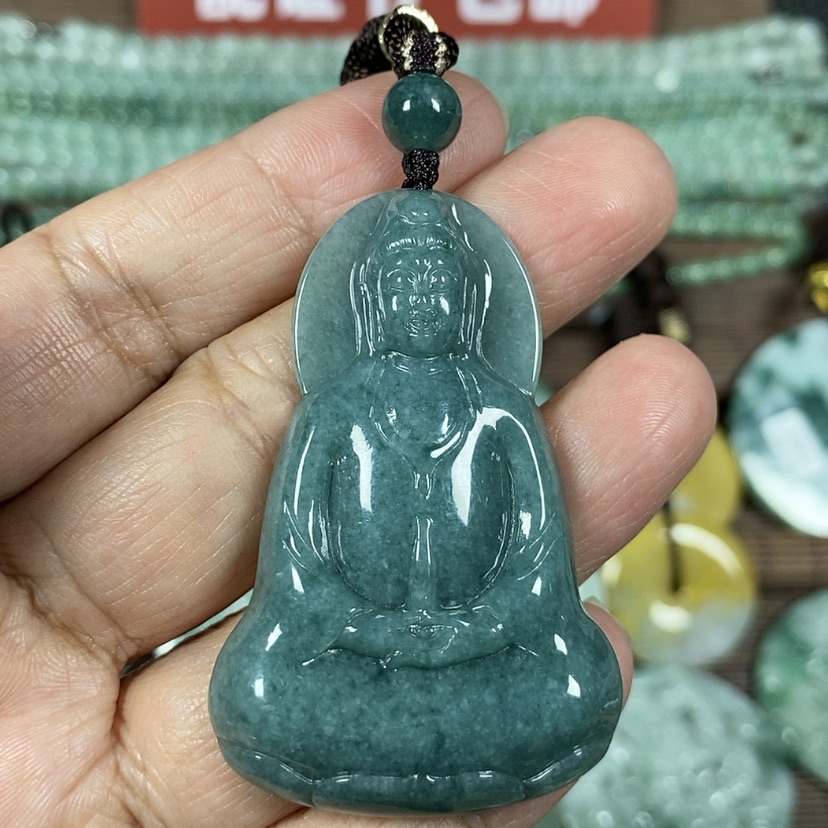 【闪购商品】翡翠颈饰未镶嵌玉吊坠翡翠玉素衣观音