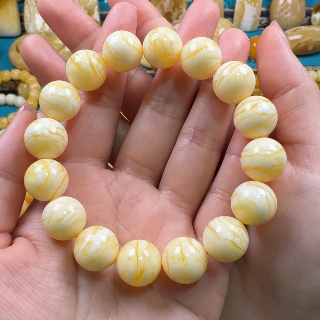 琥珀未镶嵌手链同料