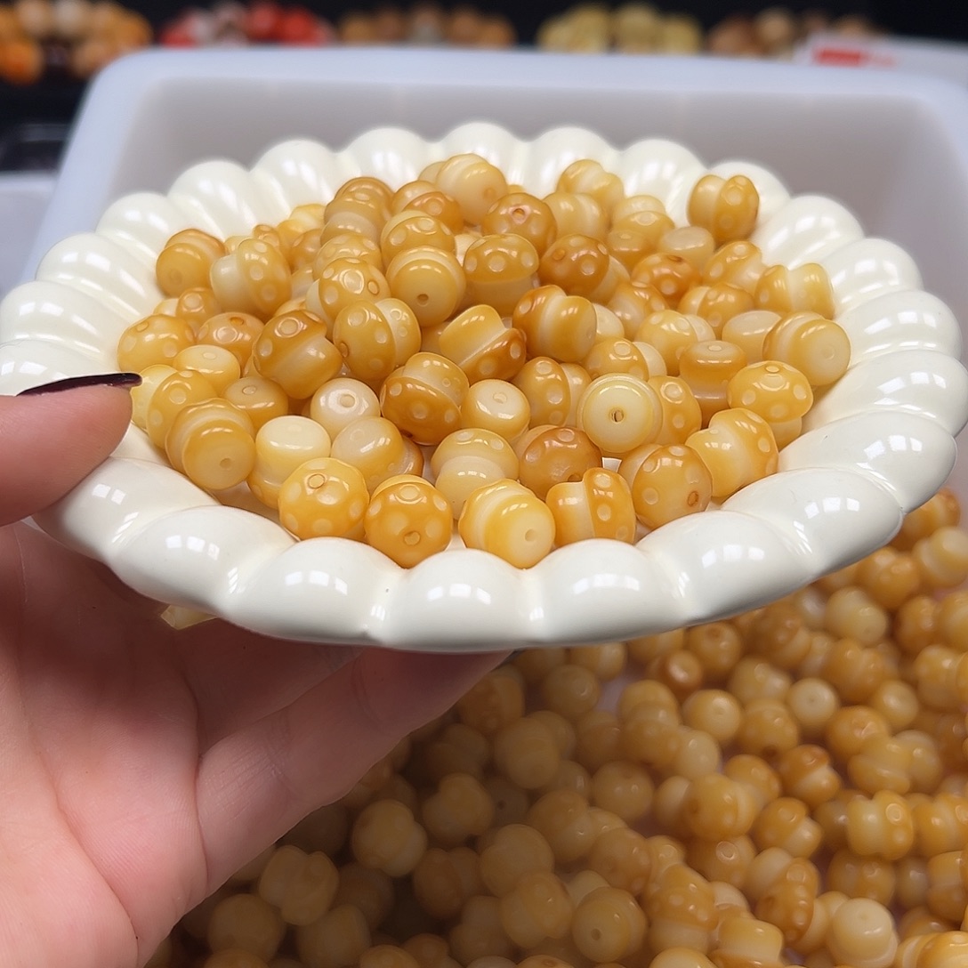 菩提根/象牙果手串炭烤蘑菇20颗卡12