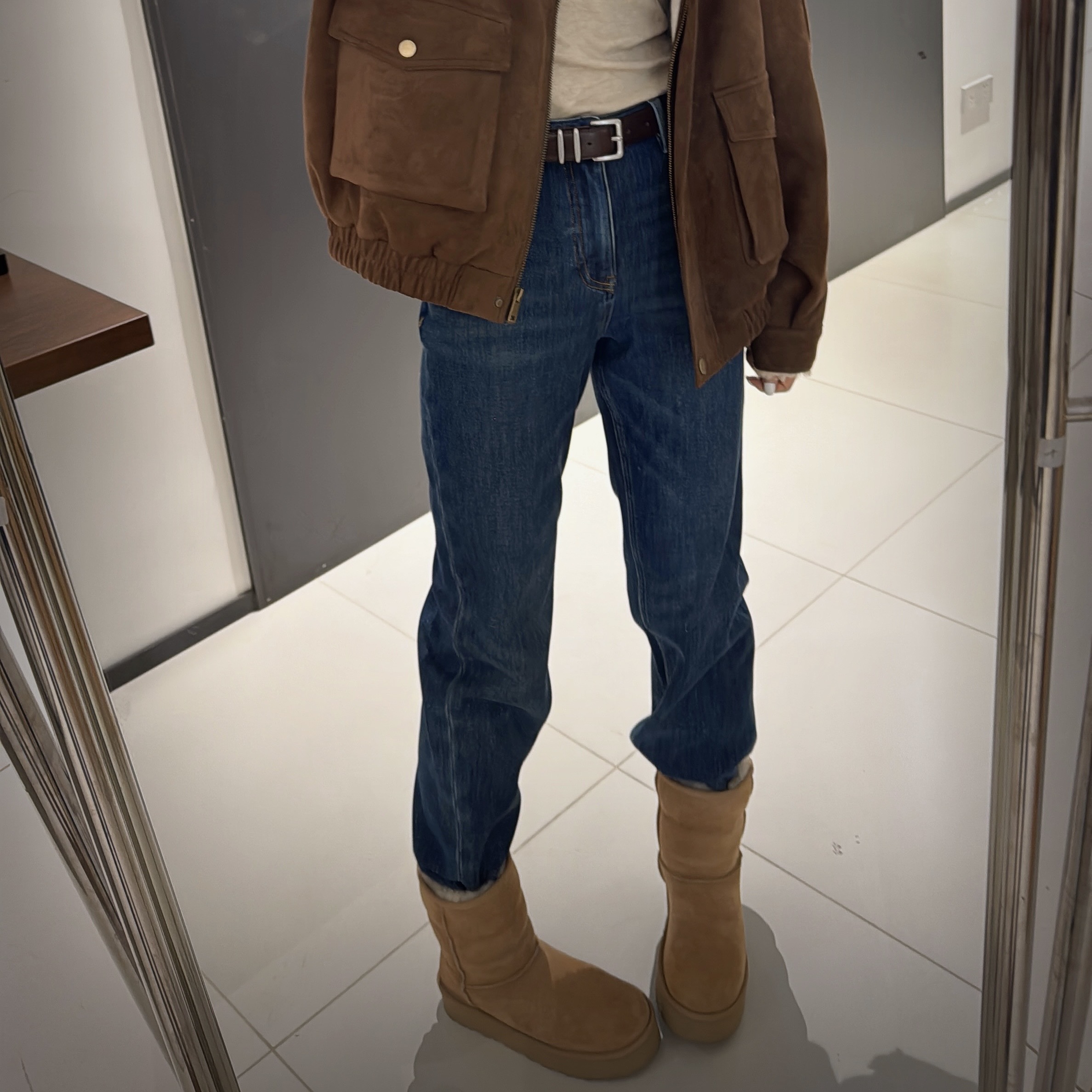 【丽姐女装】freeCross四面弹筷子腿｜内里磨毛显瘦质感牛仔裤K0392