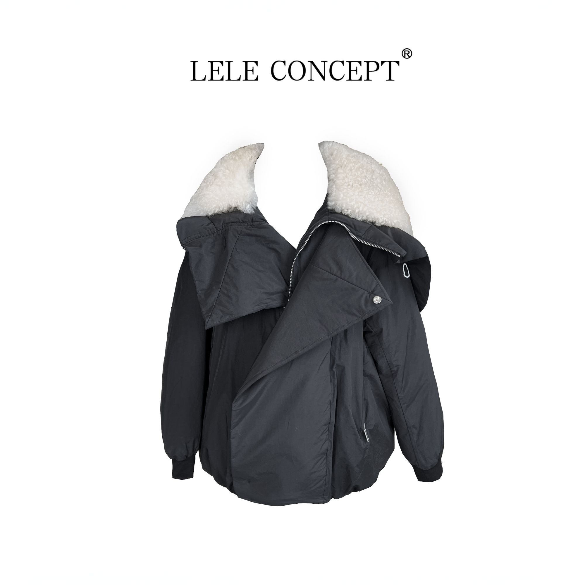 LELE CONCEPT丨长款毛领鹅绒服外套FY25D0191W