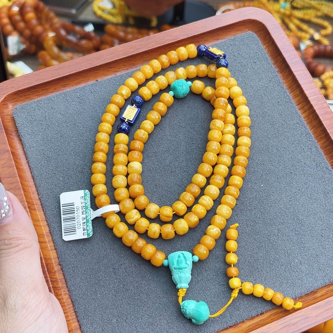 琥珀手链未镶嵌7m108花蜡