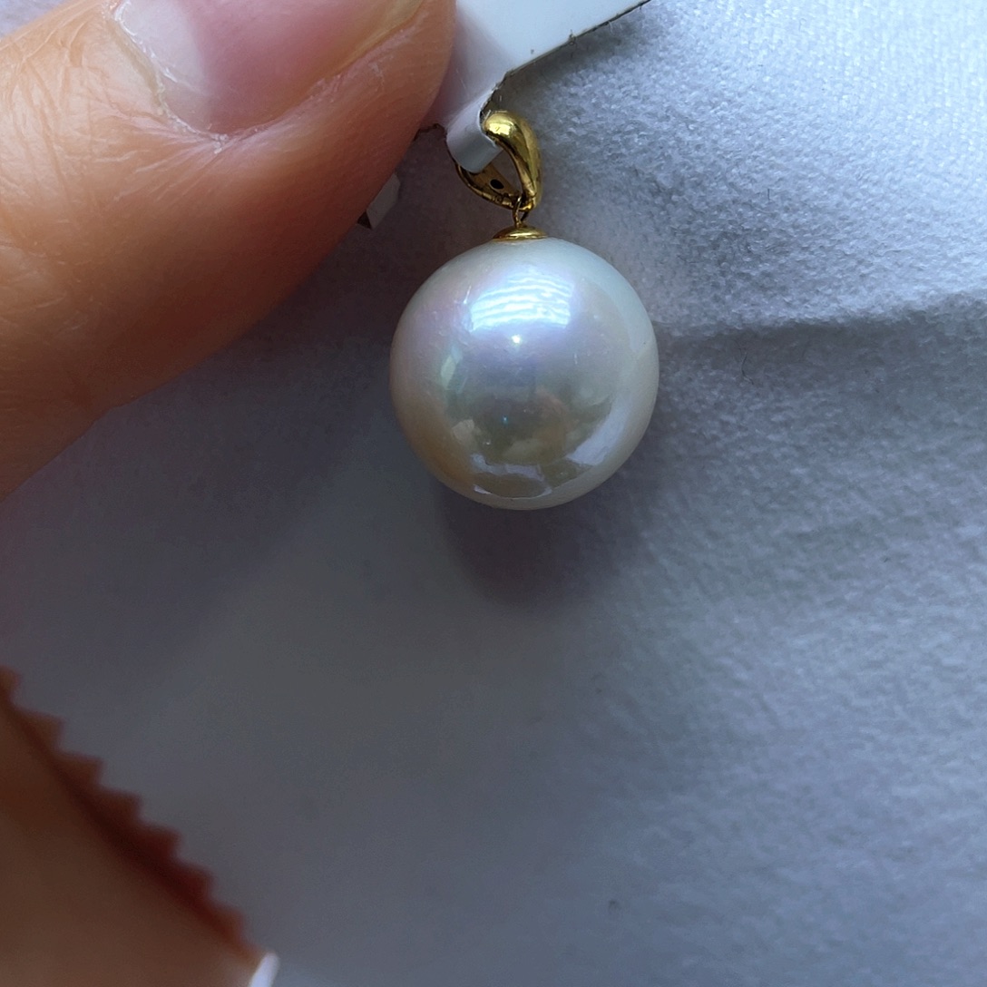 淡水珍珠颈饰18K金镶嵌