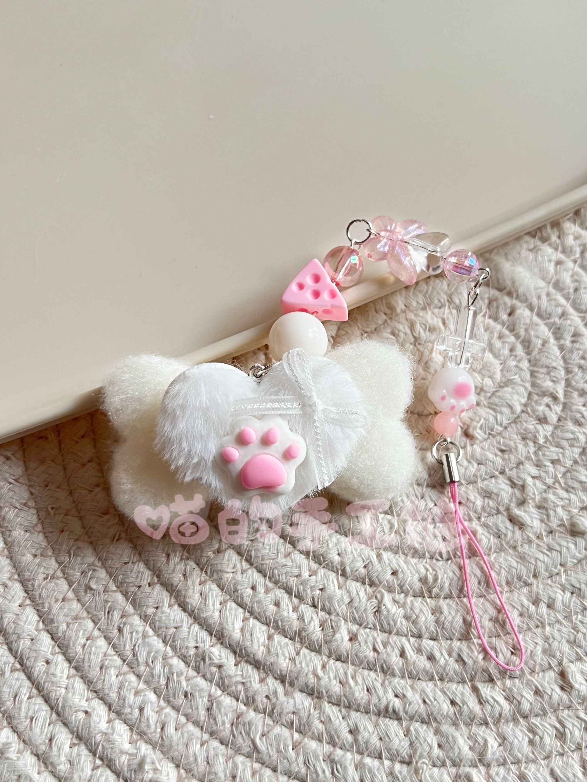 喵的手工链汪喵之恋原创diy手机链ins风手工手机挂链通用小众