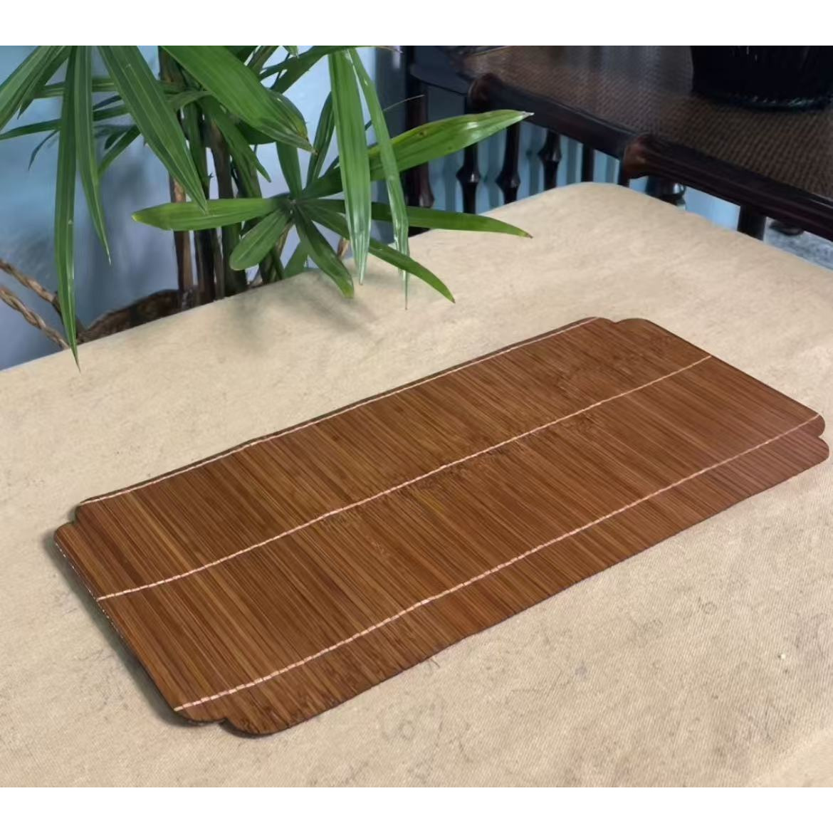 手工竹编茶席D027