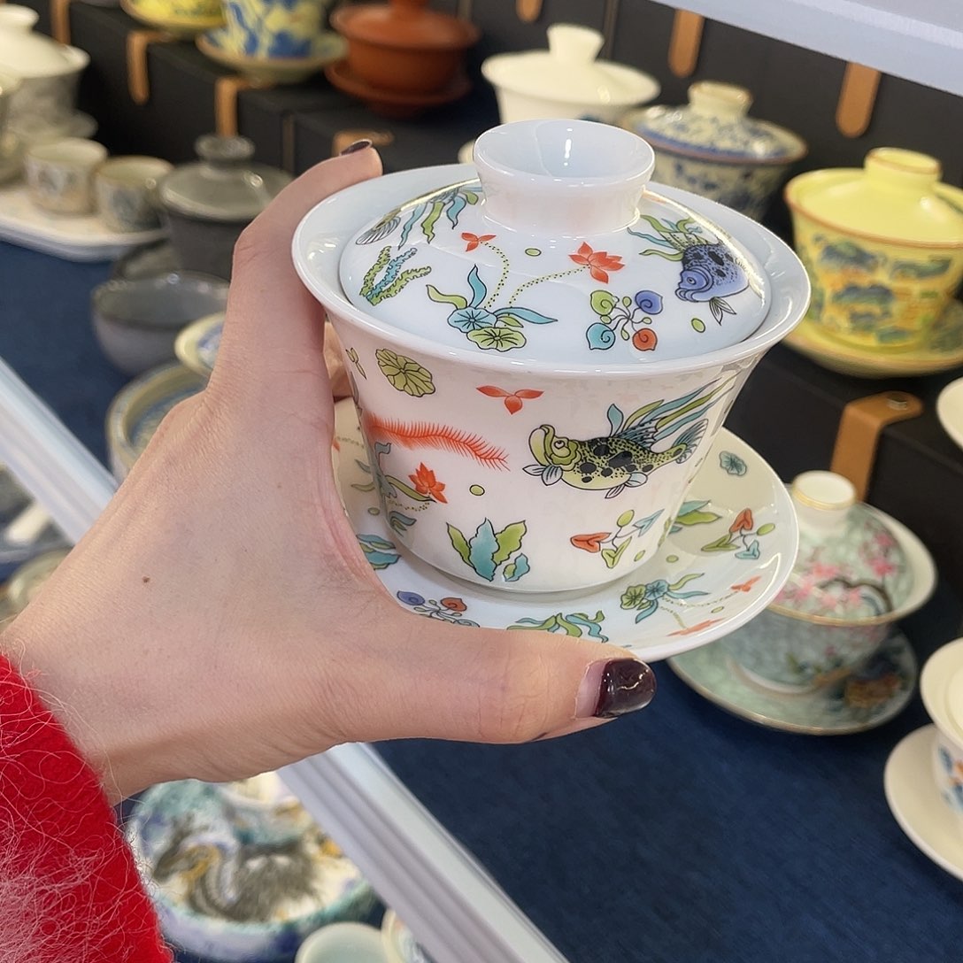 陶景德陶瓷盖碗茶具