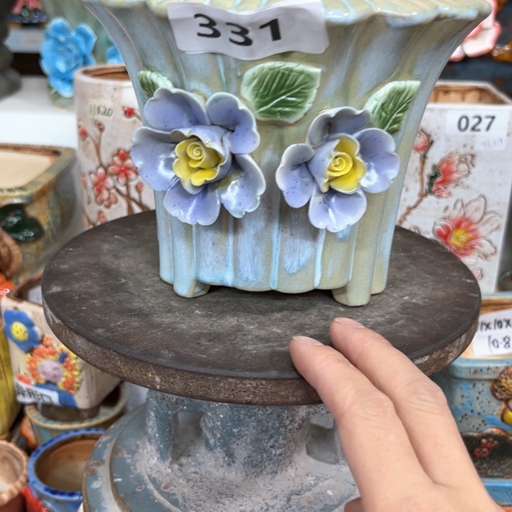 紫砂花盆粗陶材质多肉花盆