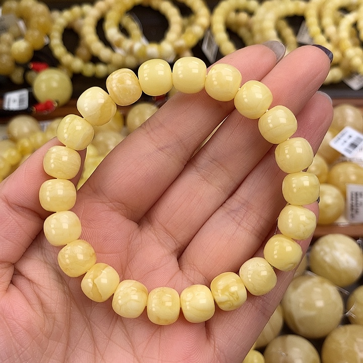 蜜蜡未镶嵌珠宝奇石10.5单圈