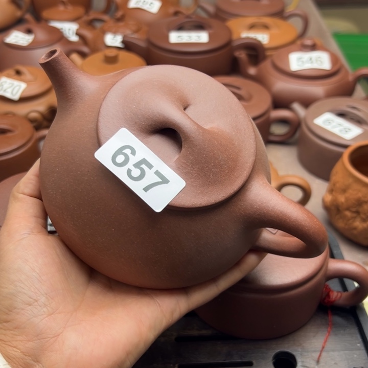 紫砂茶壶紫泥瑕疵450