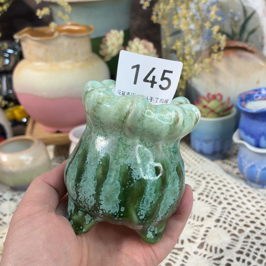 秒景德镇陶瓷花盆艺术