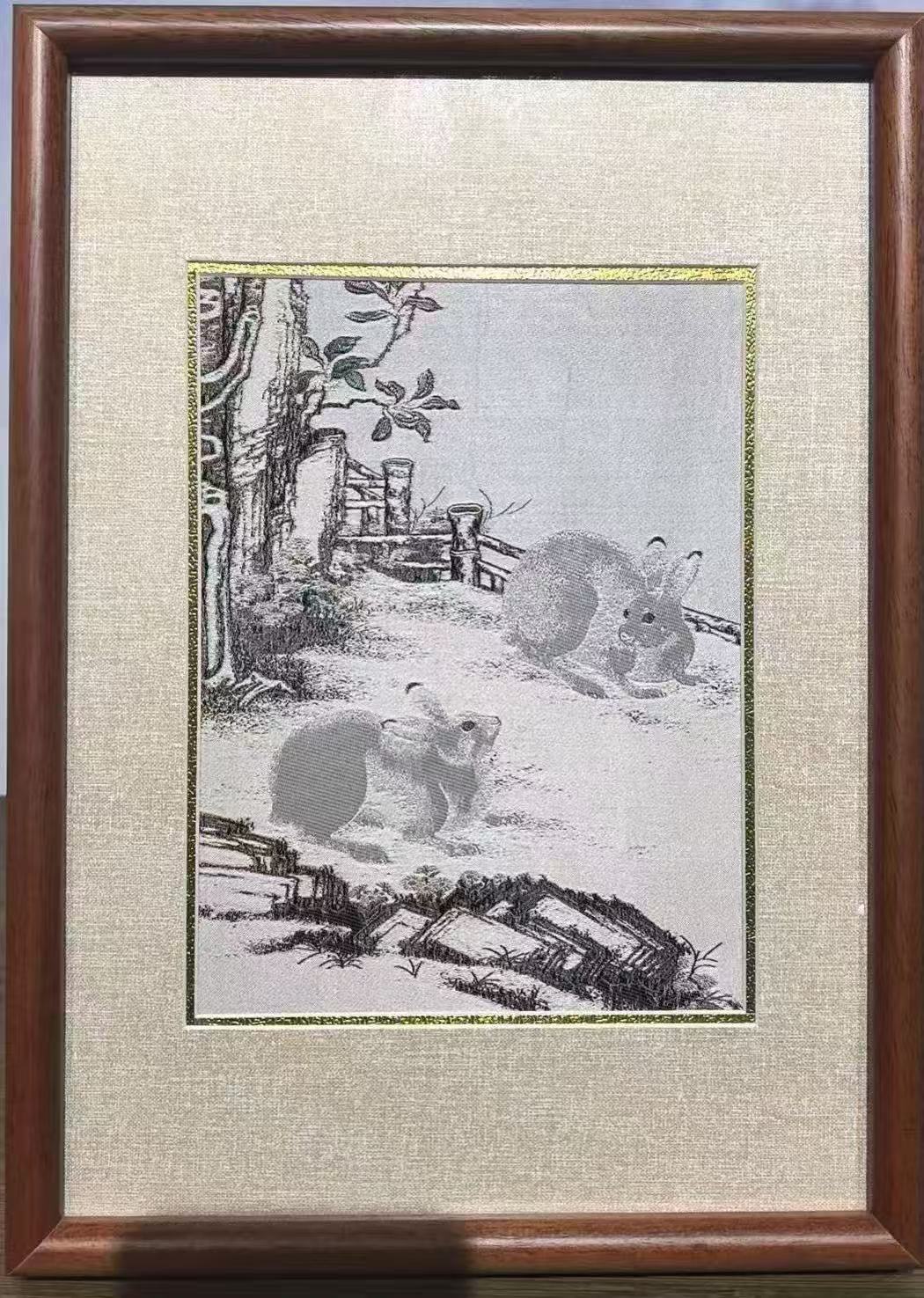 【韩哥】蜀锦梧桐双兔图 （兔）