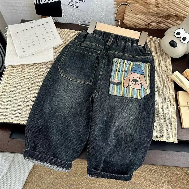 春秋装百搭新款儿童裤子韩版洋气小孩男童男宝宝宝夏季潮牌牛仔裤